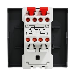 Permutateur 10A 250Vca Unica NU320554 anthracite 2 modules mécansime seul
