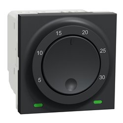 Thermostat chauffage / climatisation 8A Unica NU350154 anthracite mécanisme seul