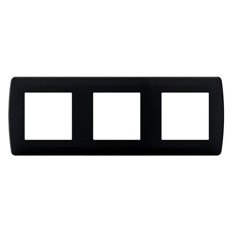 Plaque de finition Anthracite 3 postes