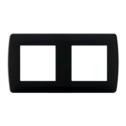 Lot de 10 plaques de finition Anthracite 2 postes