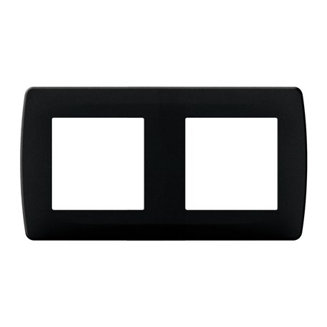 Lot de 10 plaques de finition Anthracite 2 postes