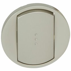 Enjoliveur large Celiane pour commandes d'eclairage standard finition titane 068303
