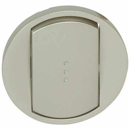Enjoliveur large Celiane pour commandes d'eclairage standard finition titane 068303 Enjoliveur large Celiane pour commandes d'eclairage standard finition titane 068303