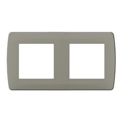 Lot de 10 plaques de finition Taupe 2 postes