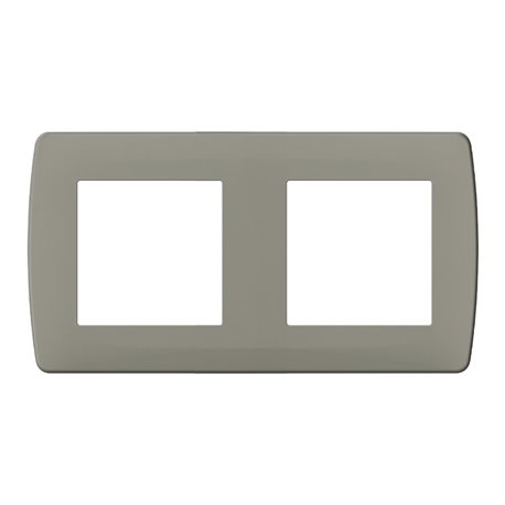 Lot de 10 plaques de finition Taupe 2 postes