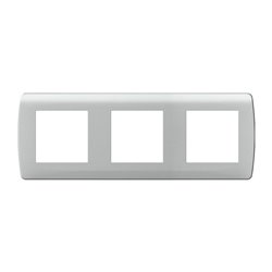 Plaque de finition Silver 3 postes