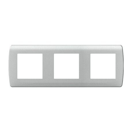Plaque de finition Silver 3 postes