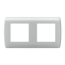 Lot de 10 plaques de finition Silver 2 postes
