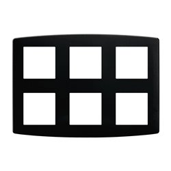 Plaque de finition Anthracite 2x3 postes
