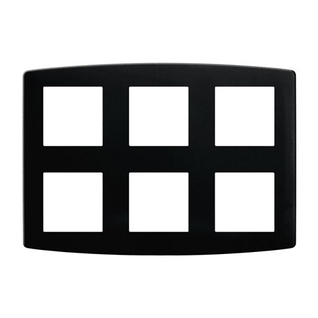 Plaque de finition Anthracite 2x3 postes