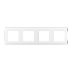 Plaque de finition Blanc 4 postes