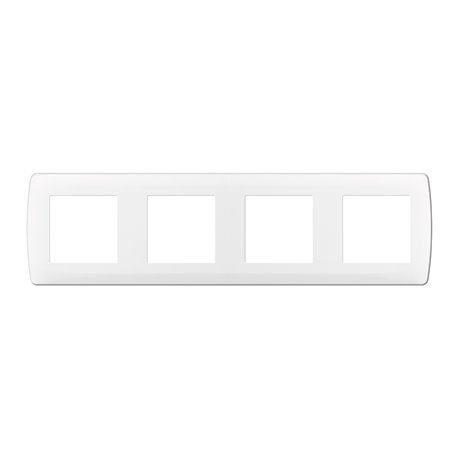 Plaque de finition Blanc 4 postes