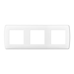 Plaque de finition Blanc 3 postes