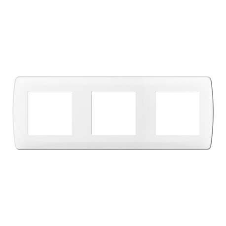 Plaque de finition Blanc 3 postes