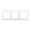 Plaque de finition Blanc 3 postes