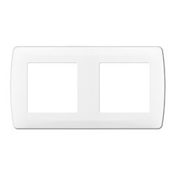 Lot de 10 Plaques de finition Blanc 2 postes