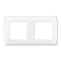 Lot de 10 Plaques de finition Blanc 2 postes