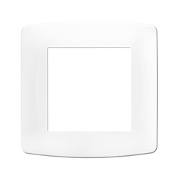Pack de 50 plaques de finition 1 poste Blanc