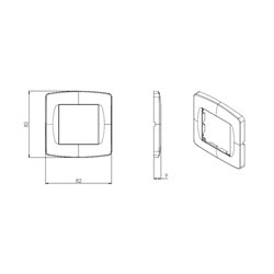 Lot de 10 Plaques de finition Blanc 1 poste