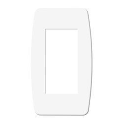 Plaque de finition Blanc 1/2 poste