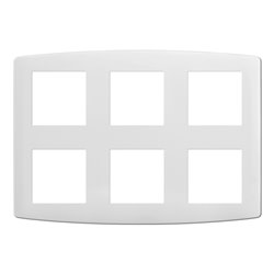 Plaque de finition Blanc 2x3 postes