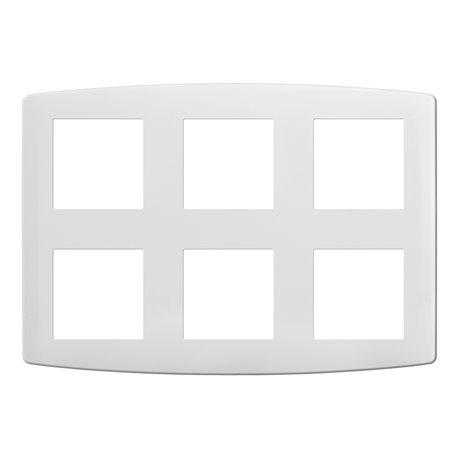 Plaque de finition Blanc 2x3 postes