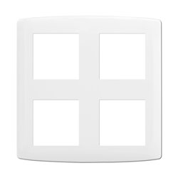 Plaque de finition Blanc 2x2 postes