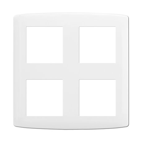 Plaque de finition Blanc 2x2 postes