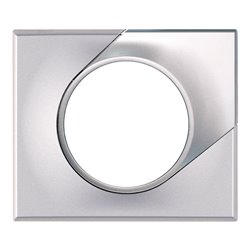 Plaque de finition Silver 1 poste