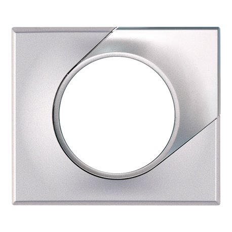 Plaque de finition Silver 1 poste