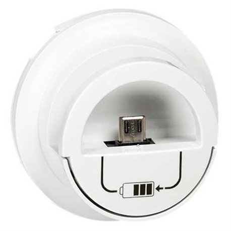 Enjoliveur Celiane version dock pour chargeur USB Blanc 068210