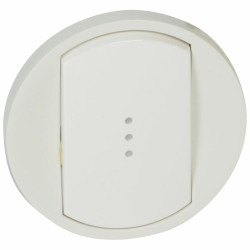 Enjoliveur large Celiane pour toutes commandes d'eclairage standard Blanc 068003