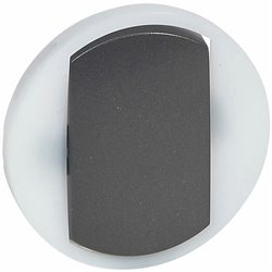 Lot de 5 enjoliveurs larges Celiane pour interrupteur-va-et-vient-poussoir lum graphite 065204