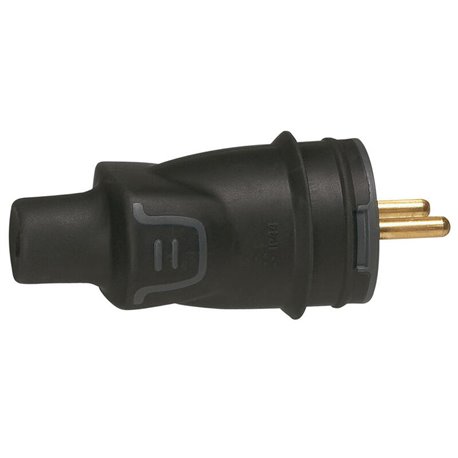 Fiche borne a vis 2P+T 16A IK08 IP44 a sortie droite 050445