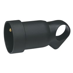 Prolongateur plastique 2P+T 16A a anneau noir 050429