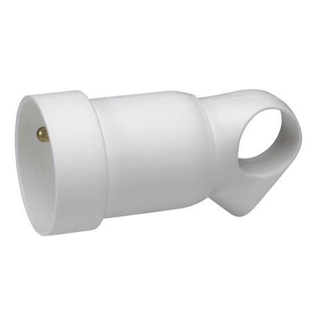 Prolongateur plastique 2P+T 16A a anneau blanc 050421