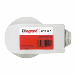 Lot de 20 fiches 2P+T 20A avec serre-cables avec etiquette avec Gencod 090114