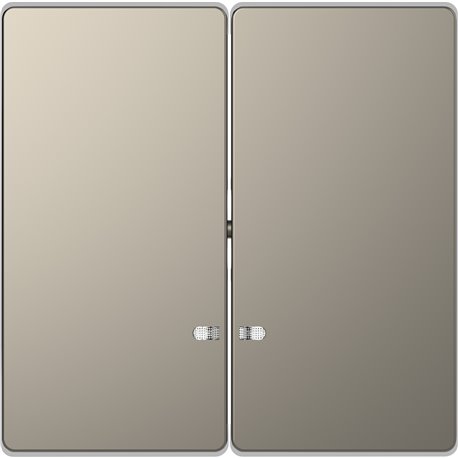 Enjoliveur pour commande double avec voyant D-Life MTN3420-6050 nickel 