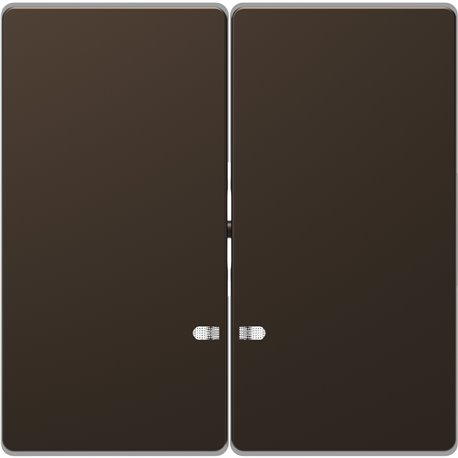 Enjoliveur pour commande double avec voyant D-Life MTN3420-6052 mocca 