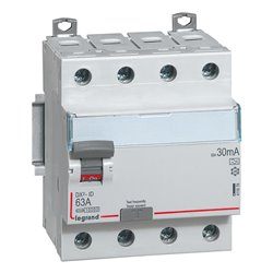 Interrupteur differentiel DX3 4P 400V 63A typeA 30mA