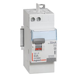 Interrupteur differentiel DX3 2P 230V 63A AC 30mA 411650