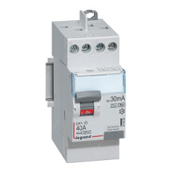 Interrupteur differentiel DX3 2P 230V 40A typeF 30mA 411623