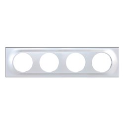 Plaque de finition Silver 4 postes