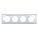 Plaque de finition Silver 4 postes