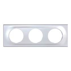 Plaque de finition Silver 3 postes
