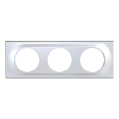 Plaque de finition Silver 3 postes