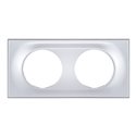 Plaque de finition Silver 2 postes