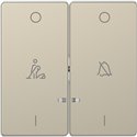 Enjoliveur pour commande double voyant et picto hotel D-Life MTN3429-6033 blanc sable 