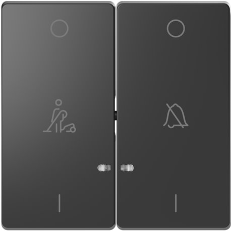 Enjoliveur pour commande double voyant et picto hotel D-Life MTN3429-6034 anthracite Enjoliveur pour commande double voyant et picto hotel D-Life MTN3429-6034 anthracite