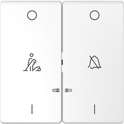 Enjoliveur pour commande double voyant et picto hotel D-Life MTN3429-6035 blanc lotus 